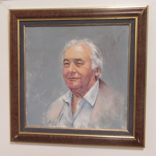 Narodna biblioteka Vlasotince: Nebojša Mitrović Puša, portret, autor Vlastimir Stojanović Šilja