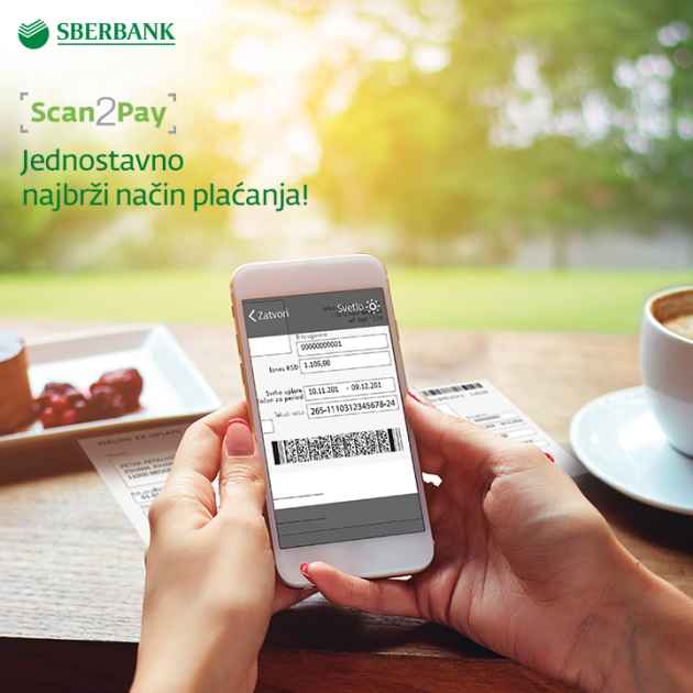 Sberbank Srbija - Prvi put u Srbiji mobilno plaćanje računa skeniranjem 2D bar koda