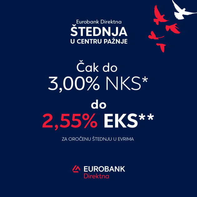 Specijalna ponuda tokom meseca štednje u Eurobank Direktna