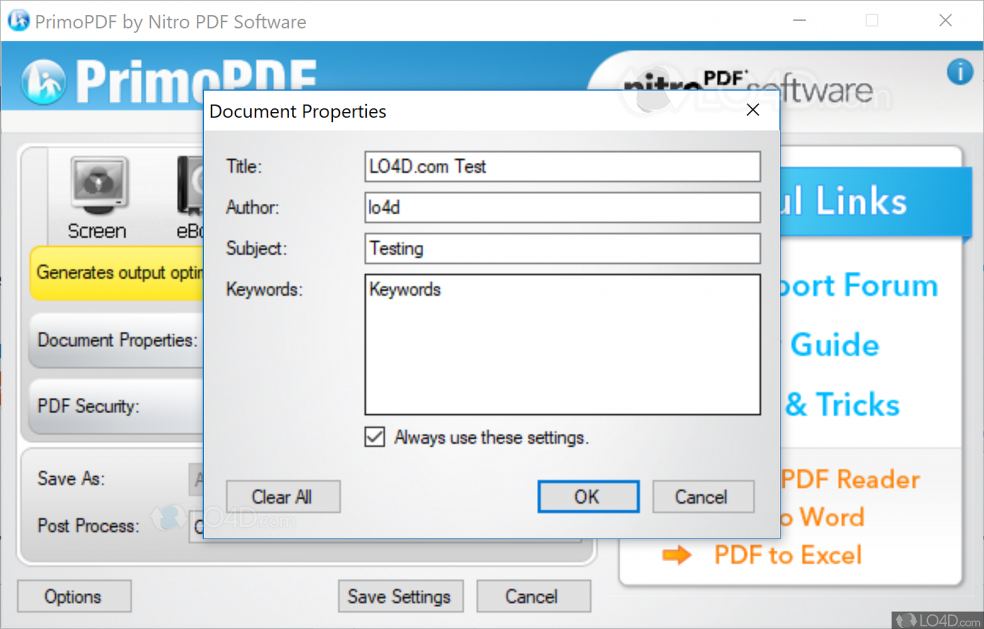 PrimoPDF - pretvaranje dokumenata u PDF