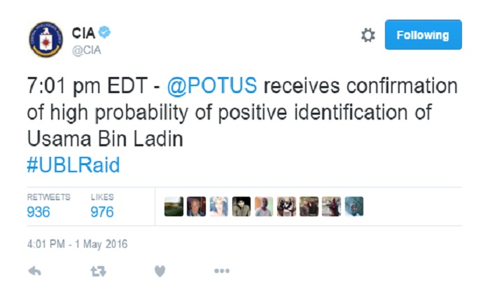 CIA iznervirala tviteraše tvitovima o Bin Ladenu