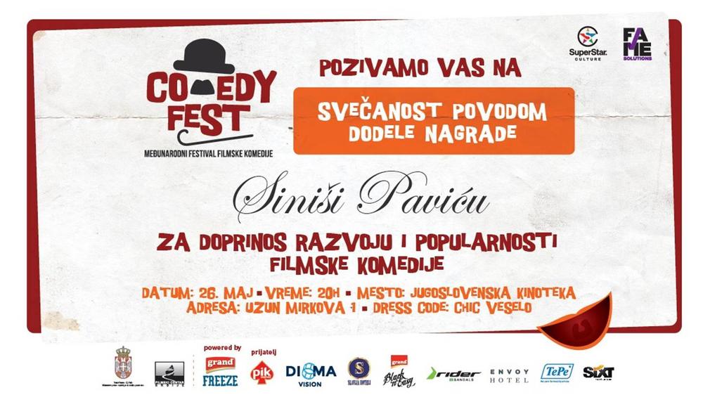Comedy Fest: Lepa Brena uručuje nagradu Siniši Paviću