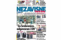DANAS U NEZAVISNIM: »Za Srebrenicu odgovorne i UN«