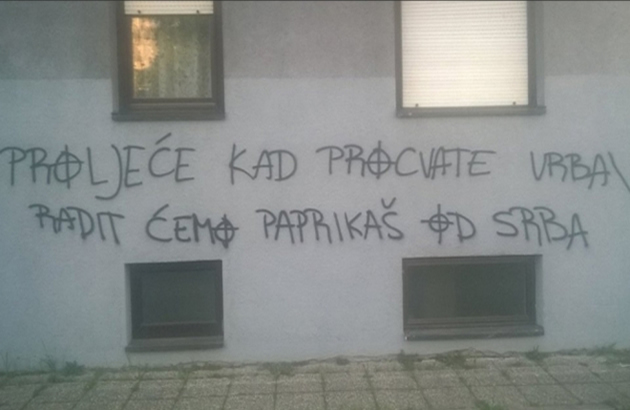 (FOTO) USTASKE BANDE PONOVO DIVLJAJU U Zagrebu osvanuo novi fasisticki grafit protiv Srba