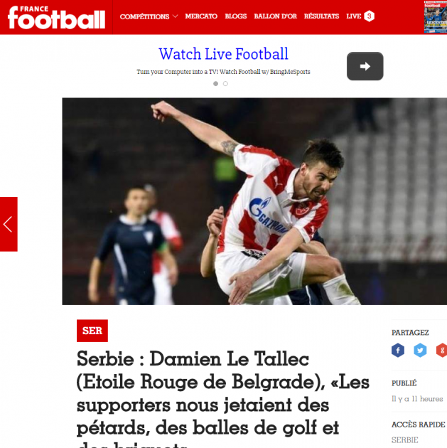 LE TALEK ZA ‘FRANS FUDBAL’: U Francuskoj navijači spavaju, dok je u Srbiji džungla! (FOTO)