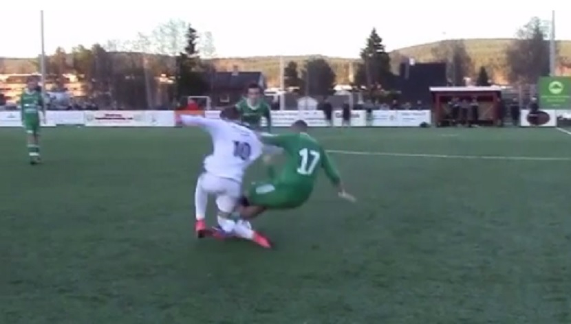 Možda igra u norveškoj 6. ligi, ali bije kao pravi profesionalac (VIDEO)