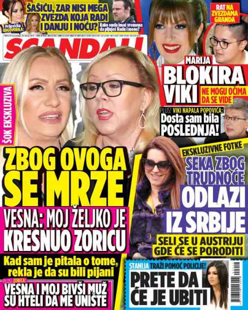 Novi SCANDAL! otkriva: Zbog ovoga se mrze Vesna i Zorica! Staniji prete smrću! Seka se seli iz Srbije! (video)