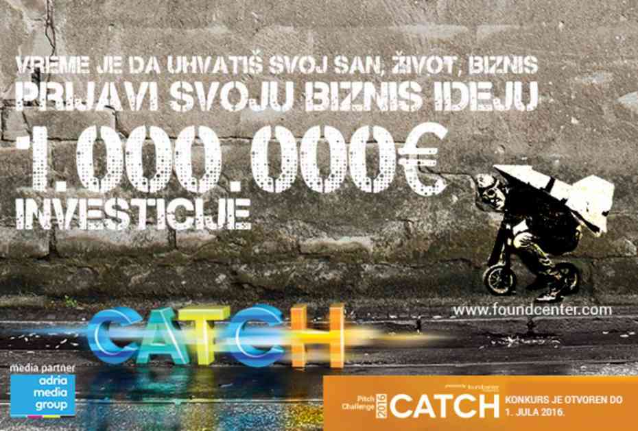 Otvoren konkurs za Pitch Challenge Event – “CATCH”: Milion evra za vašu biznis ideju