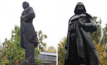 PO NALOGU POROŠENKA: Lenjinova statua pretvorena u Darta Vejdera u Ukrajini sa besplatnim internetom