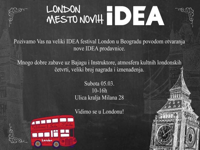 Posetite IDEA festival “London u Beogradu” i osvojite vredne nagrade