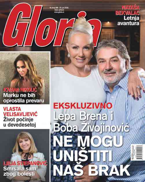 Potražite novi broj magazina Gloria! Lepa Brena i Boba Živojinović: Niko nam neće uništiti brak!