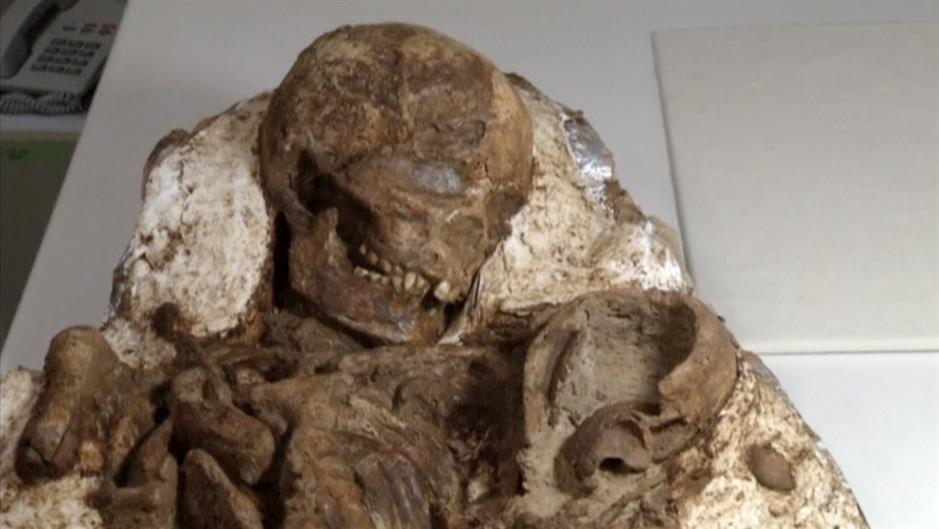 Pronađen fosil majke koja gleda u svoju bebu u naručju