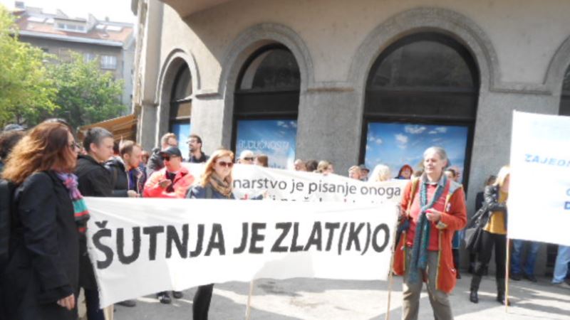 Protest hrvatskih novinara 