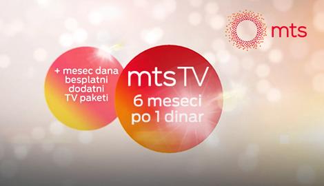 Prvih 6 meseci mts TV po ceni od 1 dinar