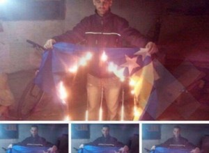 Srbin zapalio zastavu BiH i poručio: Ovako će gorjeti cijela Bosna