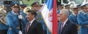 Svečani doček predsednika Kine ispred Palate Srbija