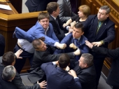 Tuča u ukrajinskom parlamentu