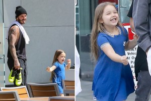 U formi od malih nogu: Vesela Harper Beckham uživa sa porodicom u teretani