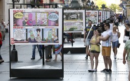 
					Ulična izložba stripova Marka Somborca u centru Beograda (FOTO) 
					
									
