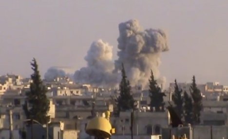 (VIDEO) BOMBARDOVANO 7 SELA: Ubrzo nakon primirja objavljen snimak udara u Siriji