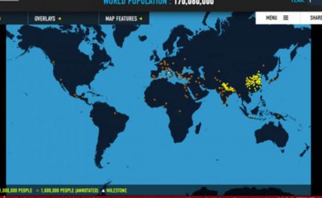 (VIDEO, MAPA) Evo kako smo naselili planetu: Od 170 miliona do 7,3 milijardi stanovnika 