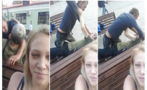 (VIDEO) RUSKINJA SE PRAVILA DA SNIMA SELFI: Međutim, snimala je pijanu uličnu tuču iza nje!