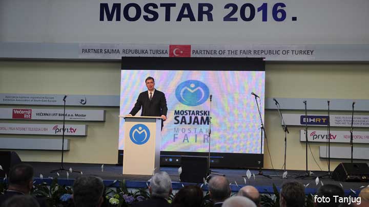 Vučić na Sajmu u Mostaru:Uklonimo nepotrebne prepreke