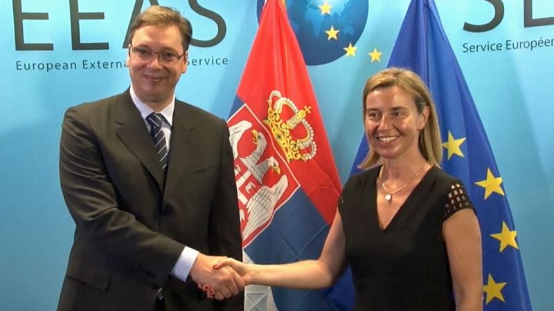 Vučić sa Mogerini: Iskren i prijateljski razgovor 