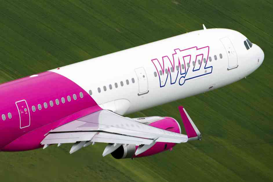 Wizz Air A321 nisko iznad centra Budimpešte