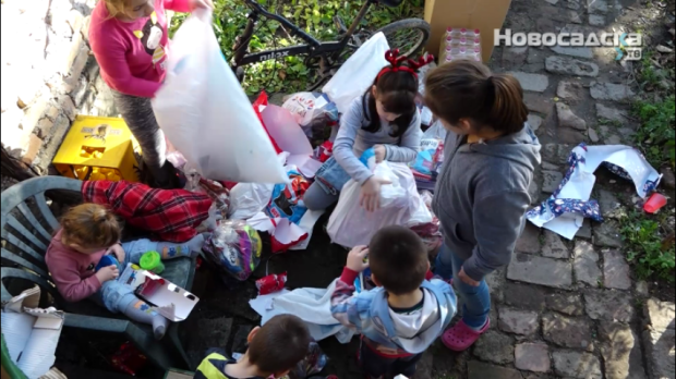 Новосадска телевизија сакупила хуманитарну помоћ за самохрану мајку седморо деце