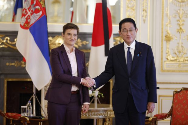 Брнабић са премијером Јапана Кишидом