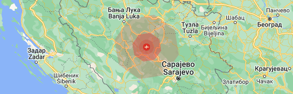 Снажан земљотрес погодио подручје Травника и Зенице