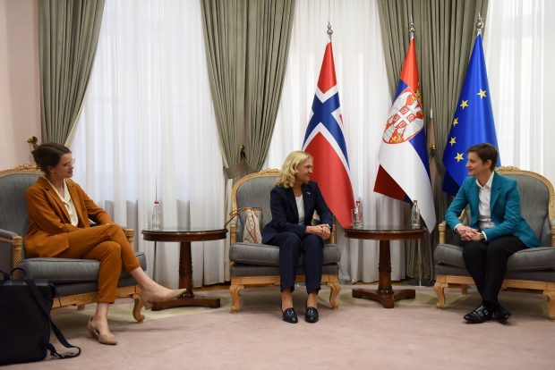 Брнабић са новоизбраном амбасадорком Норвешке Кристин Мелсом