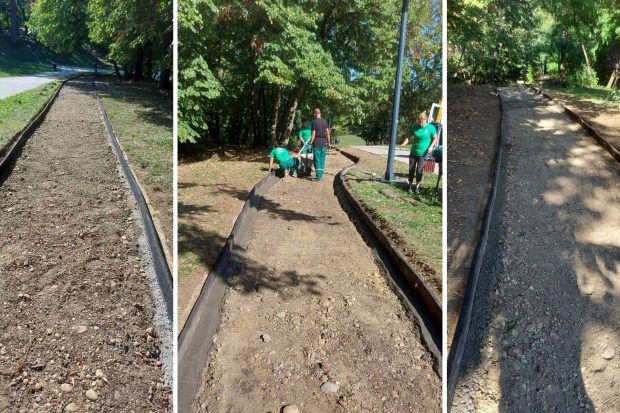 У току реконструкција трим стазе у Каменичком парку – нова подлога у пуној дужини од 1.100 метара