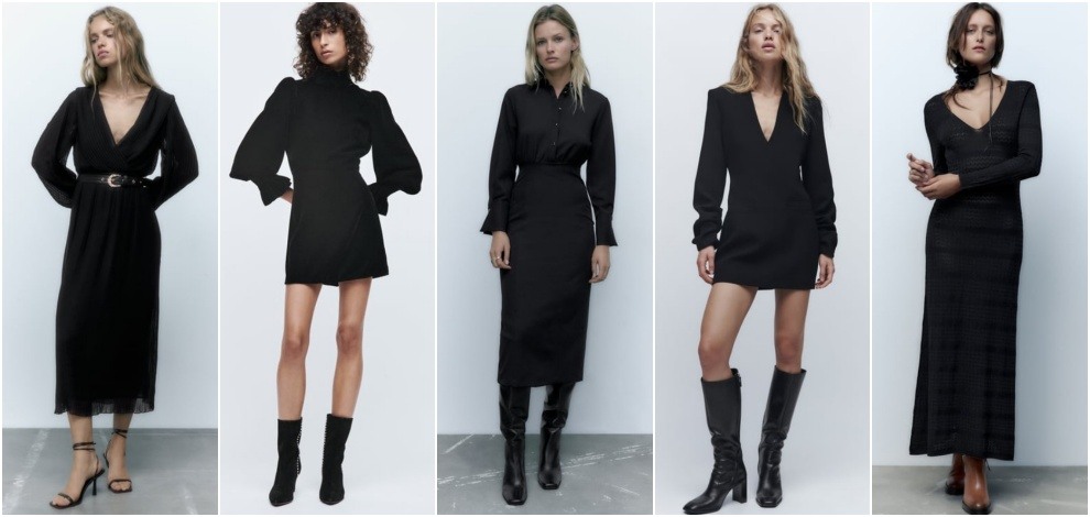 10 raskošnih crnih haljina iz Zare za jesen u stilu