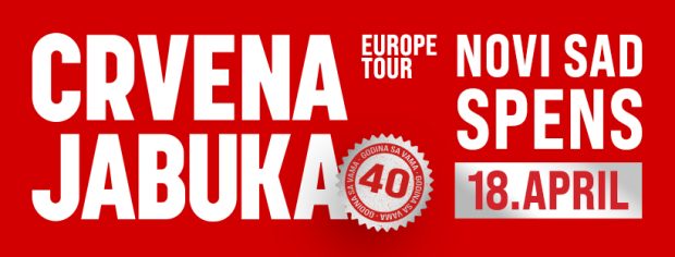 Концерт бенда Црвене јабуке у суботу, 18. априла на СПЕНС-у