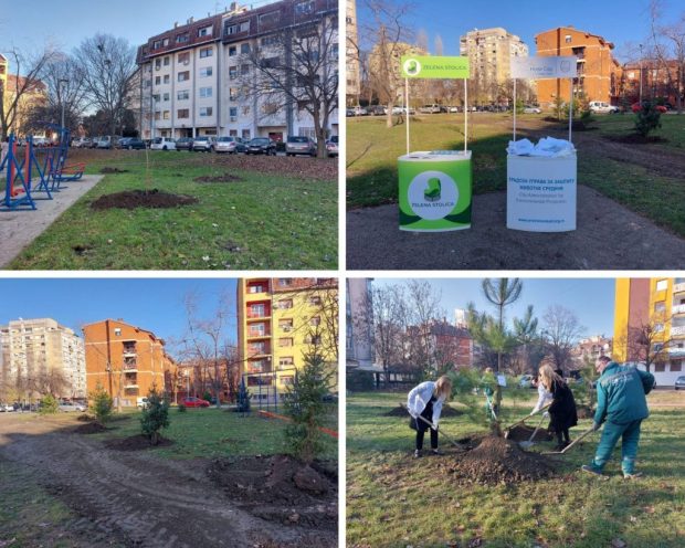 Акцији садње дрвећа на Новом насељу – Стамбени блок озелењен са 31 стаблом (ФОТО)