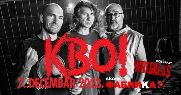 Концерт бенда КБО! 7. децембра у СКЦНС Фабрици