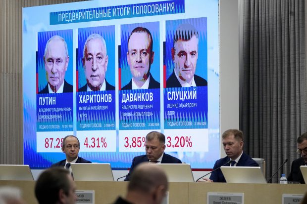 ЦИК Русије објавила званичне резултате избора, Путину 87,28 одсто гласова