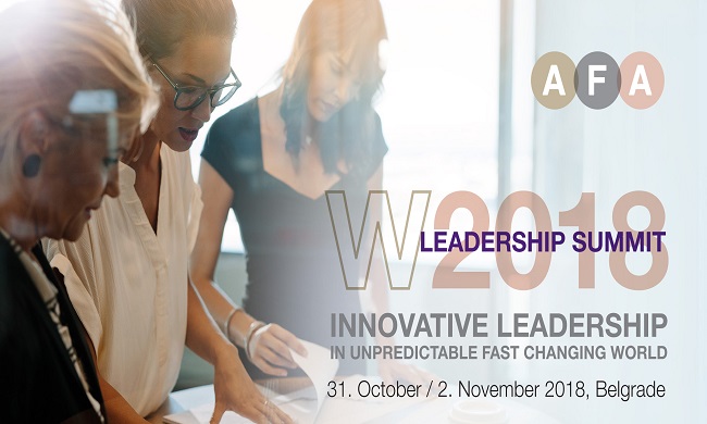 AFA Samit ženskog liderstva od 31. oktobra do 2. novembra u Beogradu