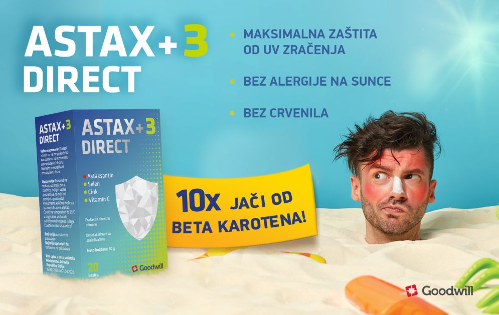 ASTAX+3 DIRECT za maksimalnu zaštitu od UV zračenja