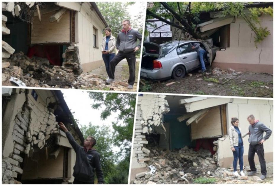 AUTOM IM SE ZARILA U KUĆU, NAPRAVILA RUPU U FASADI: Supružnici Pašić pomislili da im je eksplodirao bojler ili da je zemljotres