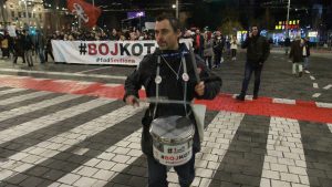 Aleksandar Obradović 21. decembra na protestu 1 od 5 miliona u Beogradu