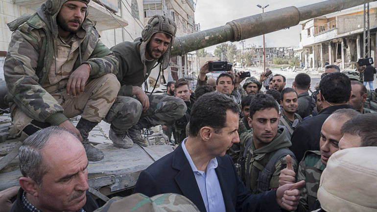 Assad posjetio sirijske trupe u Istočnoj Ghouti