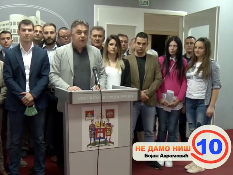 Avramović i Đurđanović deseti predali listu za izbore u Nišu