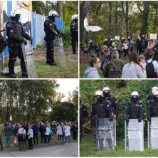 BACALI DIMNE BOMBE NA POLICIJU, PA IH MUČKI NAPALI: Nezapamćeno divljanje demonstranata na Šodrošu, privedeno pet osoba (FOTO/VIDEO)