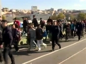 BG: Protest migranata, sukob, pa pokret ka granici