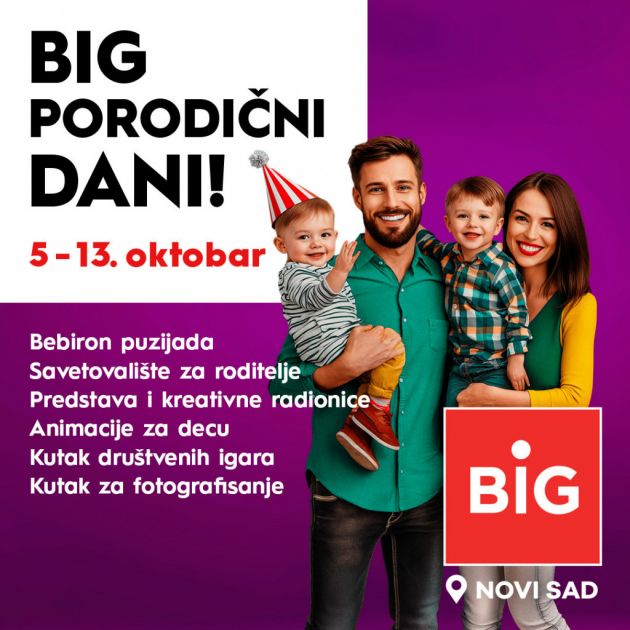 BIG porodični dani u BIG Novi Sad šoping centru