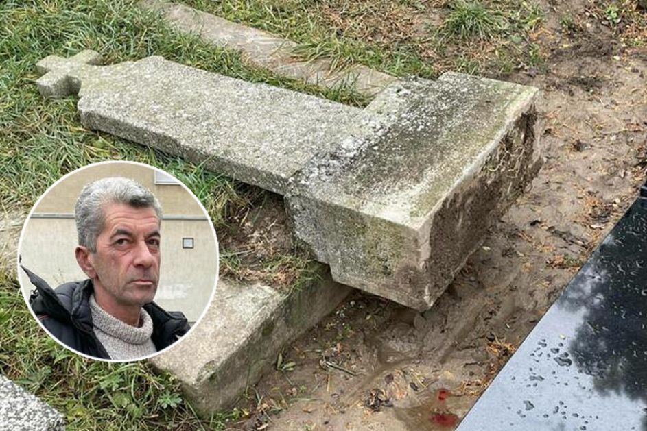 BIZARNO: Spomenik od 200 kilograma poklopio čoveka na groblju i umalo ga ubio! Evo šta kažu iz komunalnog preduzeća (FOTO)