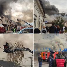 BUKTI KINESKA ROBNA KUĆA U OBRENOVCU: Vatra se proširila na stambenu zgradu, na licu mesta vatrogasci i policija (FOTO/VIDEO)